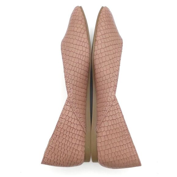 Lucky Brand Alba Ballet Flat in Dusty Mauve Croc Embossed Leather Size 9.5 - Picture 12 of 16